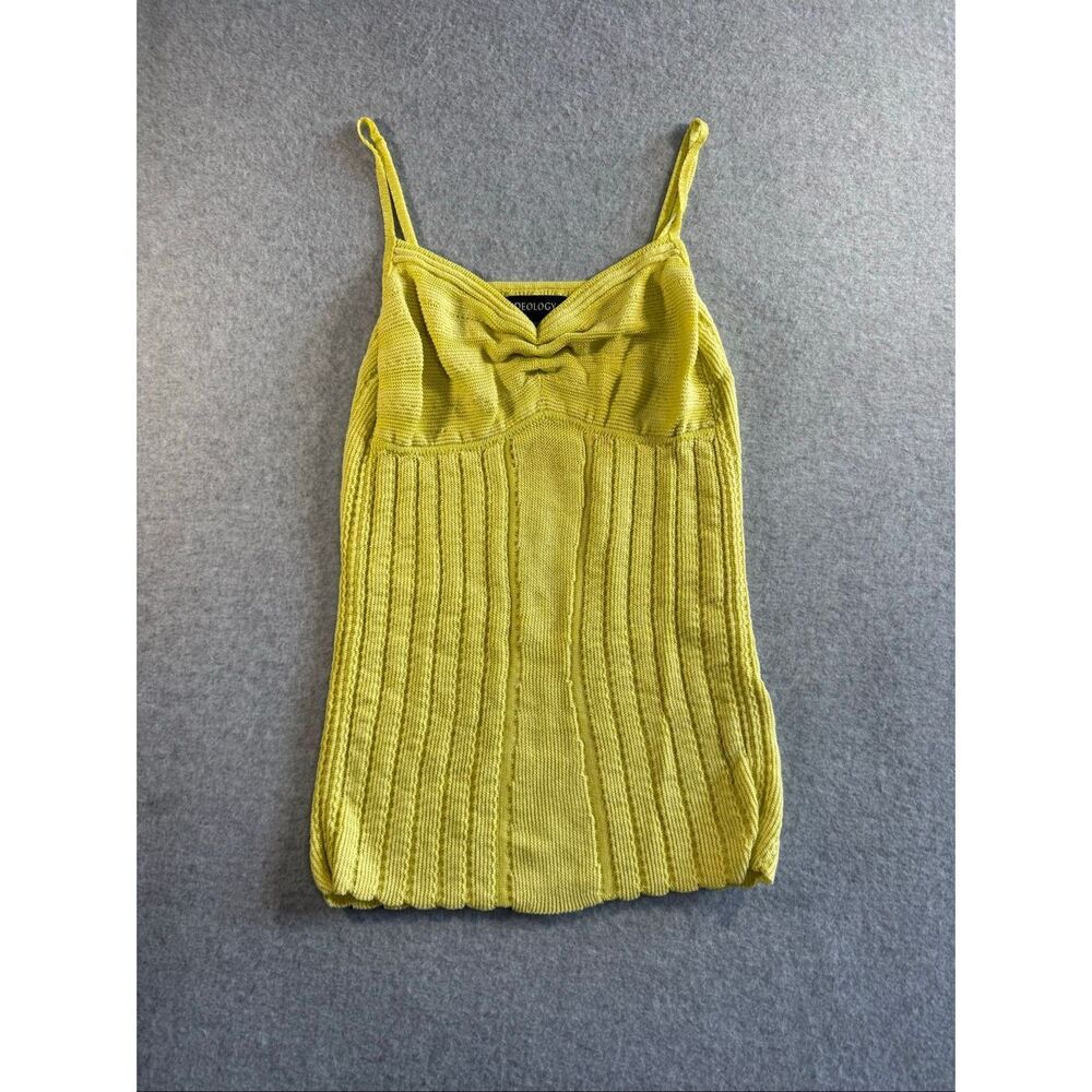 Y2K ideology lime green knit tank top L